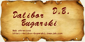 Dalibor Bugarski vizit kartica